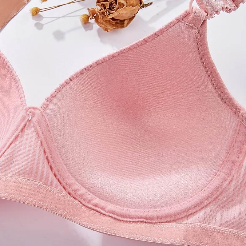 Ladies Anti-sagging Large Size Thin Section No Steel Rings Gathering Beautiful Back Sleeve Lace Adjustable Embroidered Comfort Bra