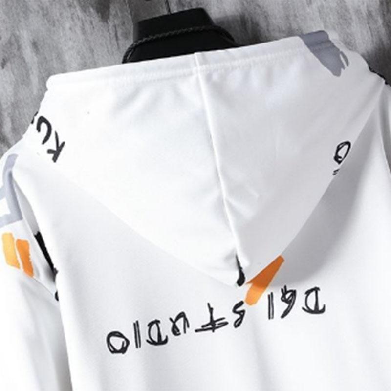 Jacket Men's Spring and Autumn Trend Zipper Hooded Sweater Men's Youth Sportswear Large Size Loose Top