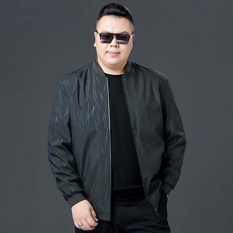 Spring and Autumn Large Size Loose Men's Autumn Middle-aged Fat Casual Jacket Thin Coat