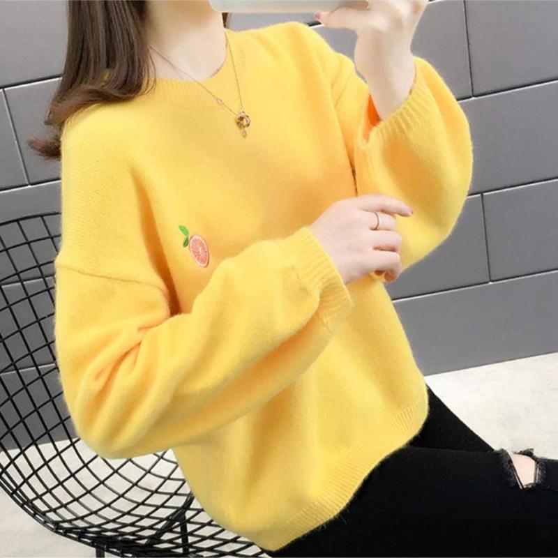 Winter Women Sweater Half Turtleneck Pullover Loose Jumper Lantern Sleeve Knit Tops