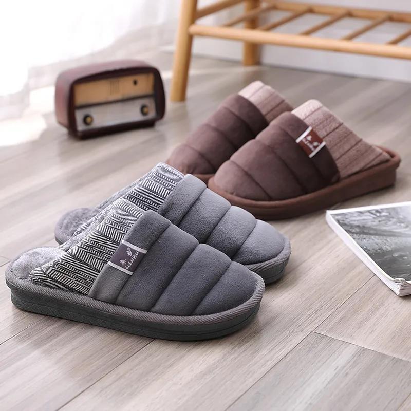 Winter Cotton Slippers Indoor Slippers Winter Anti-skid Thick Shoes Men's Cotton Slippers