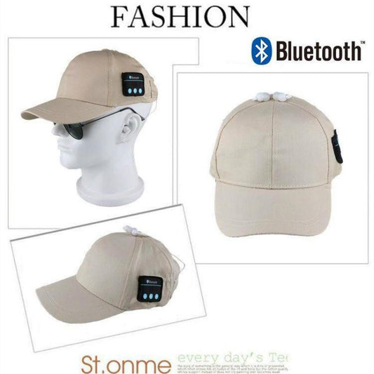 Wireless Bluetooth Earphone Outdoor Peaked Cap Sun Hats with Mic Handsfree Headphone for Cell Phone