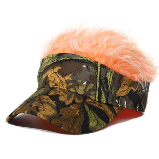 Men's Wig Hat Autumn Winter Funny Baseball Cap Outdoor Sports Leisure Hat Faux Fur Adjustable Sports Cap