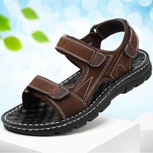 2020 Fashion Men Breathable Sandals Summer Casual Shoes Beach Sandals Genuine Leather Men Shoes