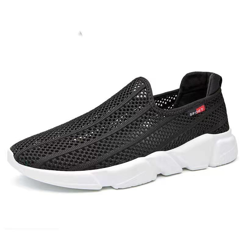 Summer Breathable Men's Mesh Shoes Men's Soft Sole Sports and Leisure Hollow Shoes