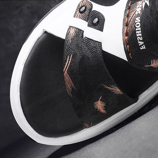 Men's Non-slip Beach Sandals Summer Breathable Personality Dual-use Casual Sports Roman Shoes