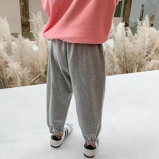 Girls' Casual Pants Spring and Autumn Models Children's Sports Pants Korean Style Loose Trousers Love Printed Trousers