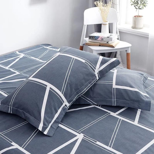 Pure Cotton Twill Pillowcases A Pair of Student Dormitory Simple Printing Pillowcases Single Double Bedroom Pillowcases
