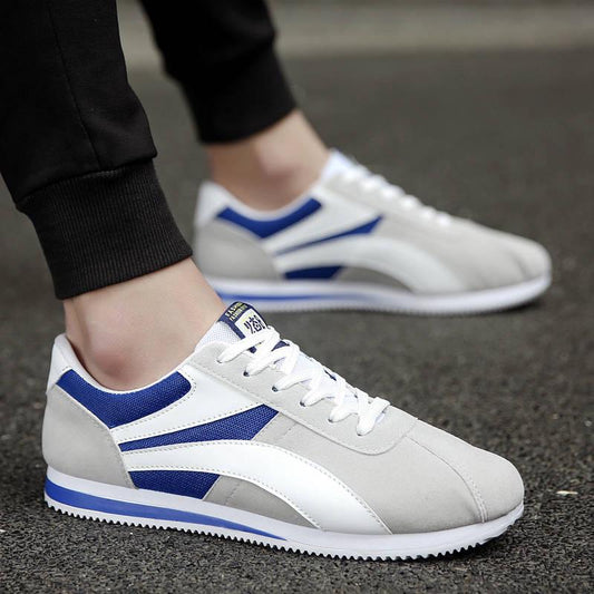 PU Leather White Shoes Korean-style Men Shoes Breathable Students Shoes Couples Sports Footwear