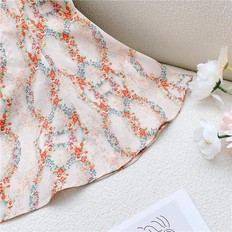 Girls' Dresses Summer Dresses Children's Western Style Chinese Style Improved Cheongsam Skirts Chiffon Skirts for Little Girls
