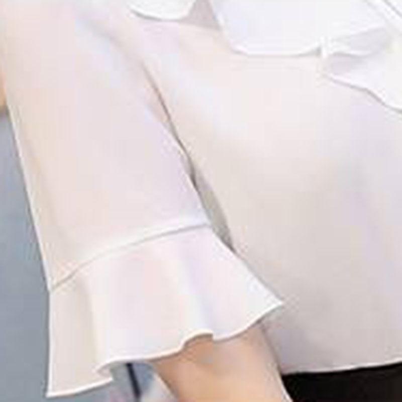 Women's Short Sleeve T-Shirt Flared Sleeve Summer V-Neck Loose Print Top