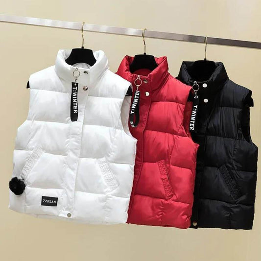 Autumn and Winter Models Short Cotton Vest Women Korean Version Was Thin Student Cotton Vest Jacket Vest