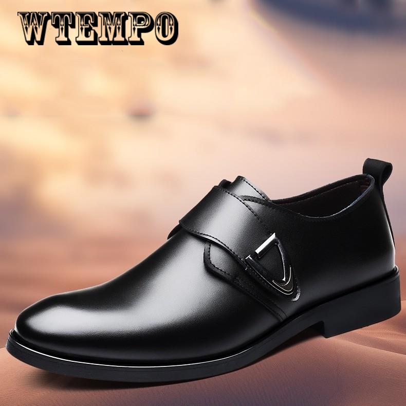 Men's increased leather shoes breathable soft bottom business shoes casual shoes large size shoes