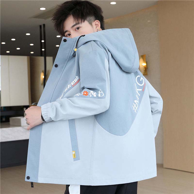 New Autumn and Winter Jacket Men's Plus Velvet Jacket Youth Thick Windbreaker Men's Clothing