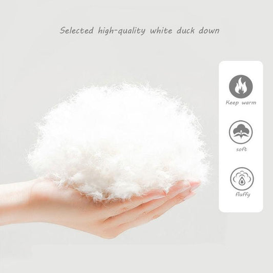 Fashion Trend Hooded Men's Down Jacket Autumn and Winter Plus Velvet Thickening Warm White Duck Down Long Couple Down Jacket