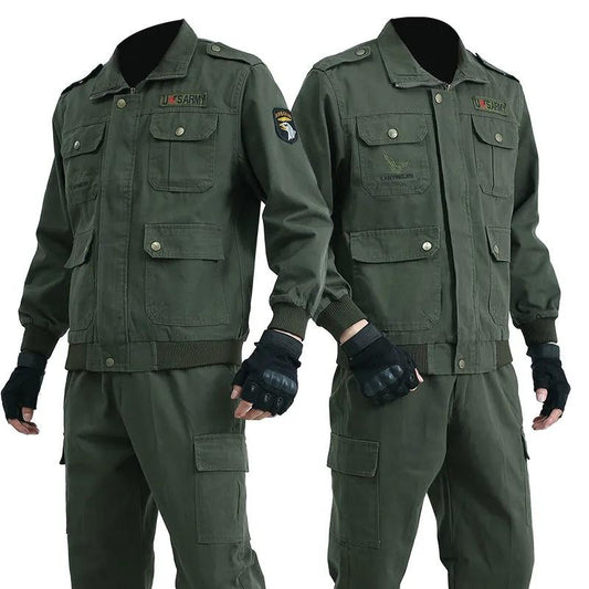 Work Clothes Suits Men's Spring and Autumn Suits Electric Welding Suits Anti-scalding Wear-resistant Welding Work Clothes Labor Insurance Suits