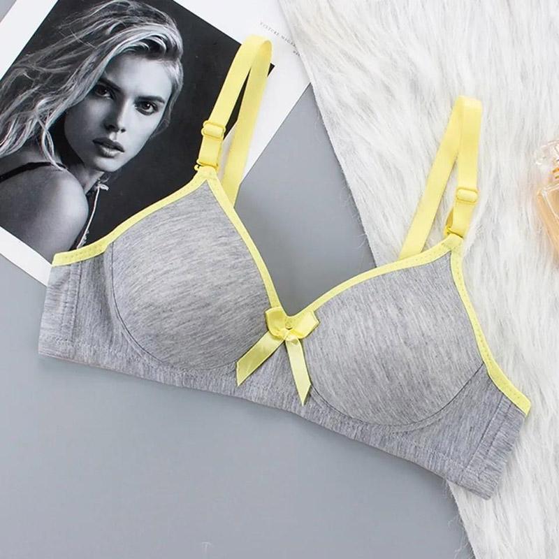 Sweet Style Ladies Underwear Thin Section Comfortable Breathable Skin-Friendly No Steel Rings Gathering Stereotypes Versatile Bra