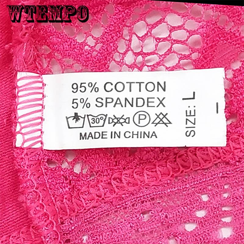 WTEMPO 6 Pcs/Lot Woman Intimate hot lace underpants Brief Soft Cotton Women thongs Panties Low Waist
