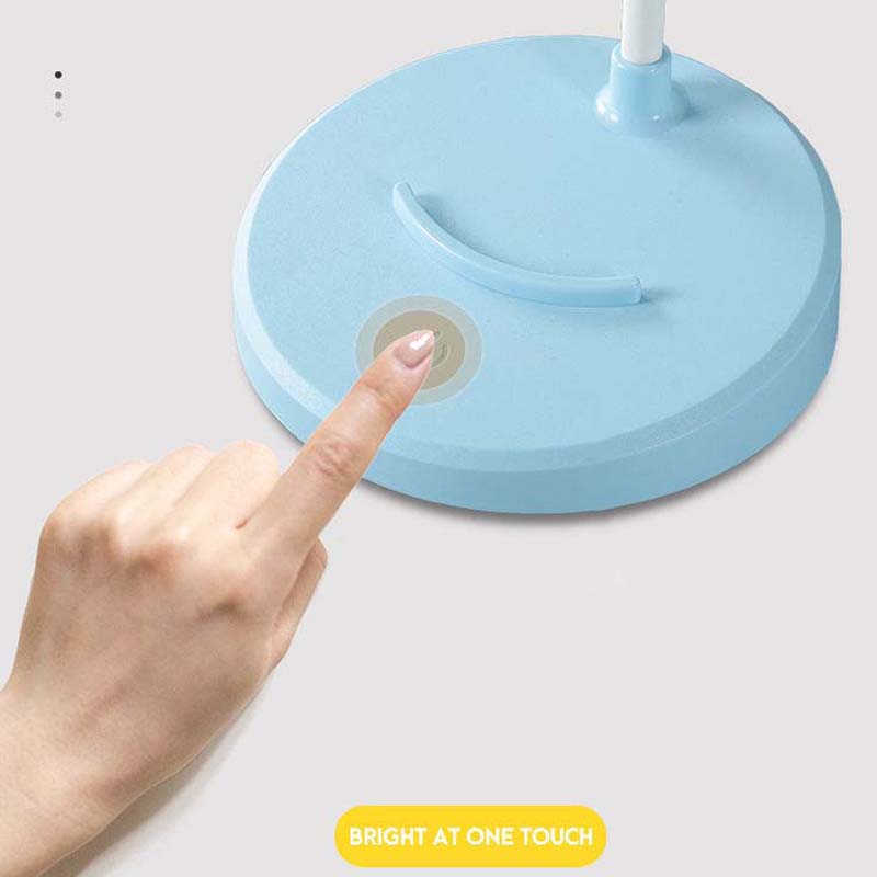 LED Eye Protection Learning Reading Table Lamp Three-speed Touch Dimming USB Charging Plug-in Small Table Lamp