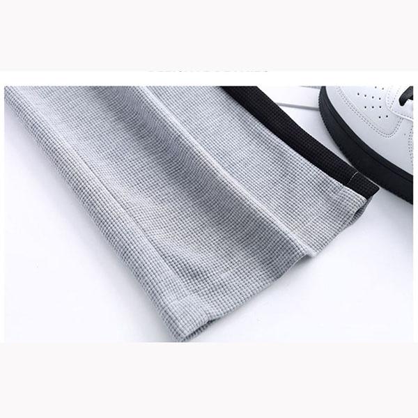 Grey Wide Leg Pants Women's Waffle Loose Sweatpants High Waist Casual Harem Pants Spring and Autumn Straight Pants