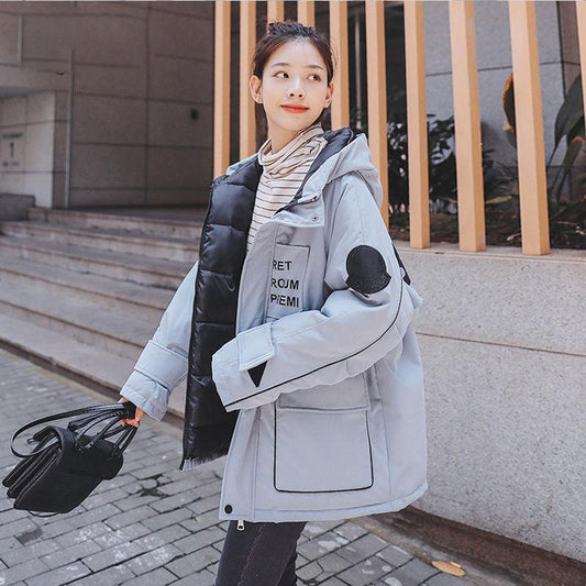 Winter Down Padded Jacket Women Fashion Trend Tooling Warm Small Thick Coat