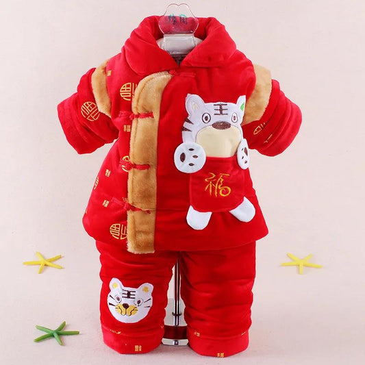 Children's Clothing Boys Autumn and Winter Clothing Baby Girls Children Winter Suits Baby Chinese Style Festive Style Newborn Cotton Clothes Tang Suit
