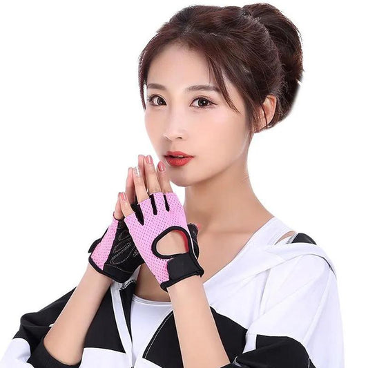 Fitness Gloves Female Half-finger Non-slip Breathable Wear-resistant Equipment Training Yoga Exercise Anti-cocoon Riding Bicycle Summer