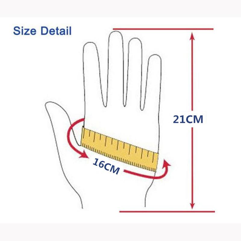 Women Lady Black Leather Gloves Autumn Winter Warm Rabbit Fur Mittens Worldmart