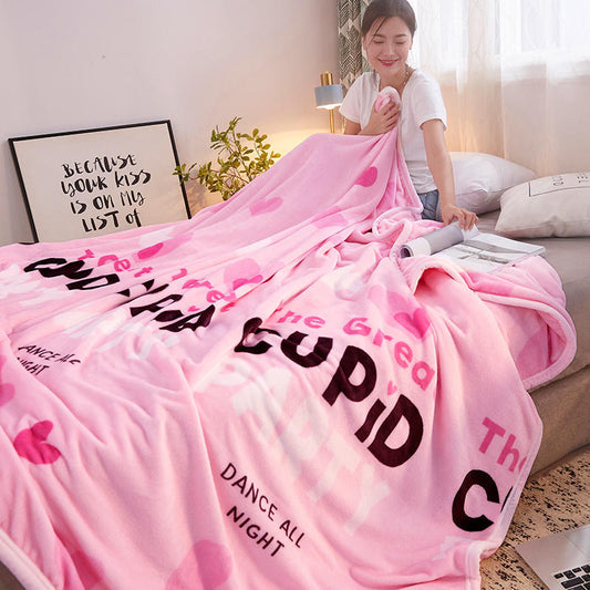 Flannel Fluffy Blanket Cover Blanket Sofa Quilt Air Conditioning Blanket Coral Fleece Summer Air Conditioning Quilt Small Blanket Lunch Break