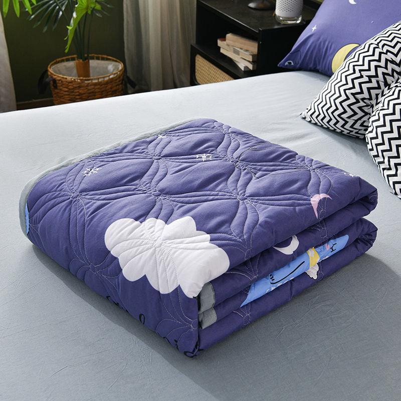 Summer Skin-friendly Thin Printing Air-conditioning Quilt Single Double Washed Cotton Summer Cool Quilt