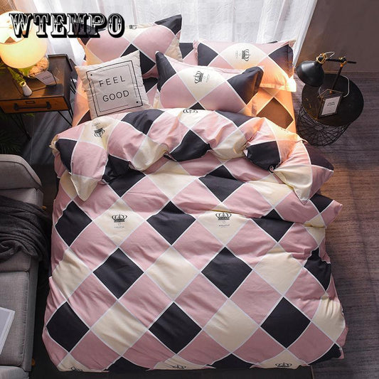Bedding Set Best Wishes Duvet Cover Double Bed Flat Sheet Adult Bedspread Fashion Bed Linen