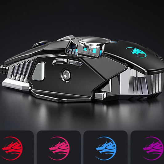 Programming Mouse Wired Mechanical Gaming Game Eternal Robbery Computer Office Eating Chicken Cf Pressure Gun Gaming Luminous Mouse