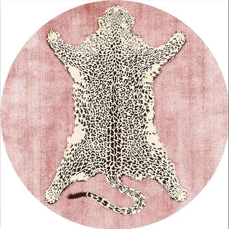 Fashion Round Carpet Art Princess Girl Light Luxury Living Room Tea Several Place Balcony Bedroom Household Bedside Blanket