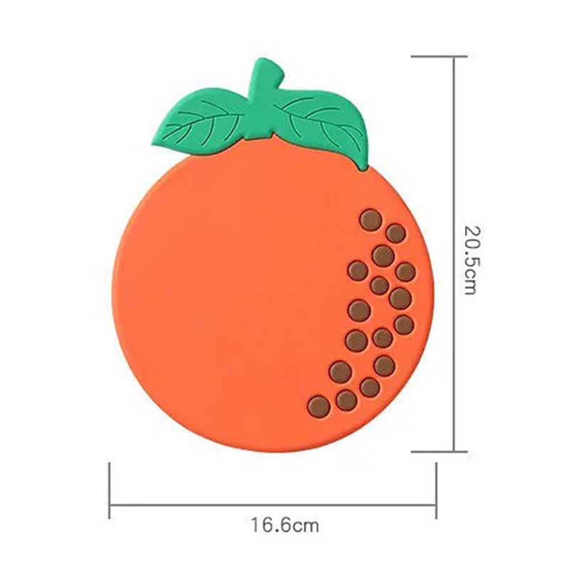 1pcs/2pcs/4pcs Cartoon Fruit Cute Table Mat Silicone Mat Non-slip Anti-scalding Coaster