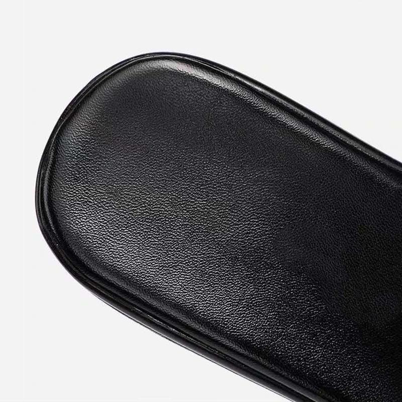 Wedge Heel Slippers Women's Sponge Cake Thick Bottom Fish Mouth Flip Flops Soft Bottom Black Hollowed Out Sandals and Slippers