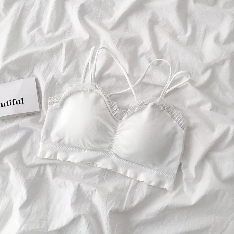 Korean Version of Women's Underwear with Strapless Beautiful Back Anti Light Movement Chest Wrapping and No Steel Ring