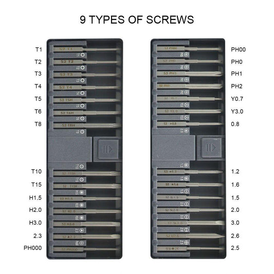 30 In 1 Screwdriver Set Multi-function Screw Driver Bits Screwdrivers for Phone Watch Home Appliances Repair Hand Tools