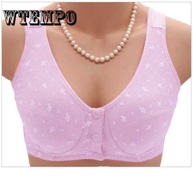 Middle and Old Aged No Steel Ring Large Size Front Buckle Thin Section Underwear Front Buckle Vest