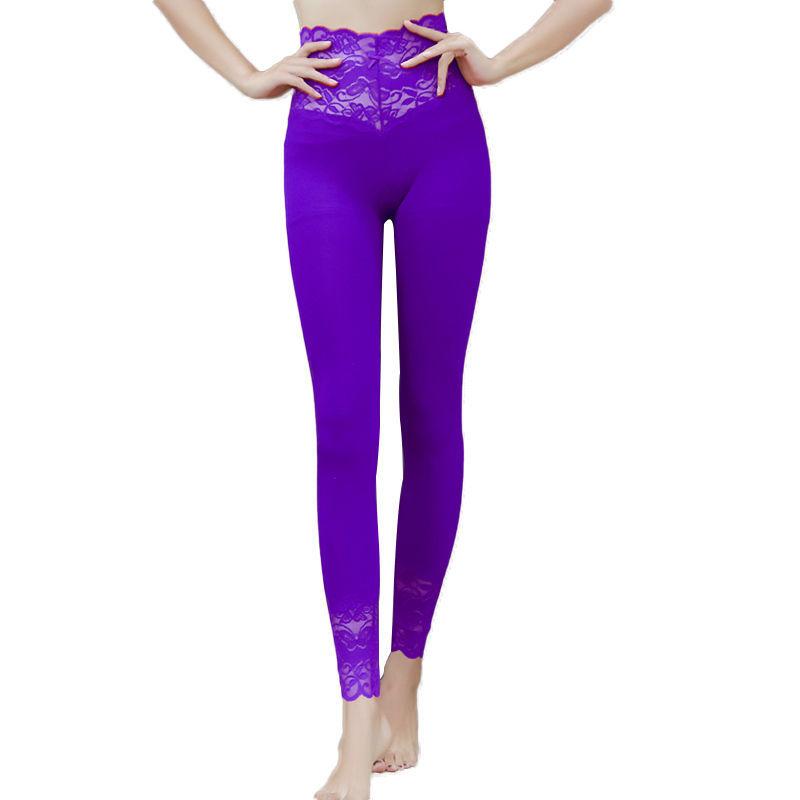 Long Johns Ladies Thin Inner Wear Tight-fitting High-waist Lace Trousers Sexy Stretch Slim-fitting Leggings Spring and Autumn Underpants