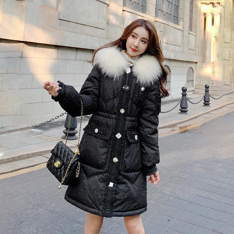 Winter Fashion Trend Down Jacket Ladies Self-cultivation Warmth Slimming Mid-length and Versatile Comfortable Jacket