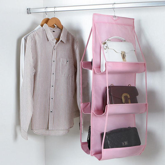 Transparent Bag Storage Hanging Bag Female Bag Storage Artifact Closet Wall-mounted Storage Bag Hanging Closet Storage Bag