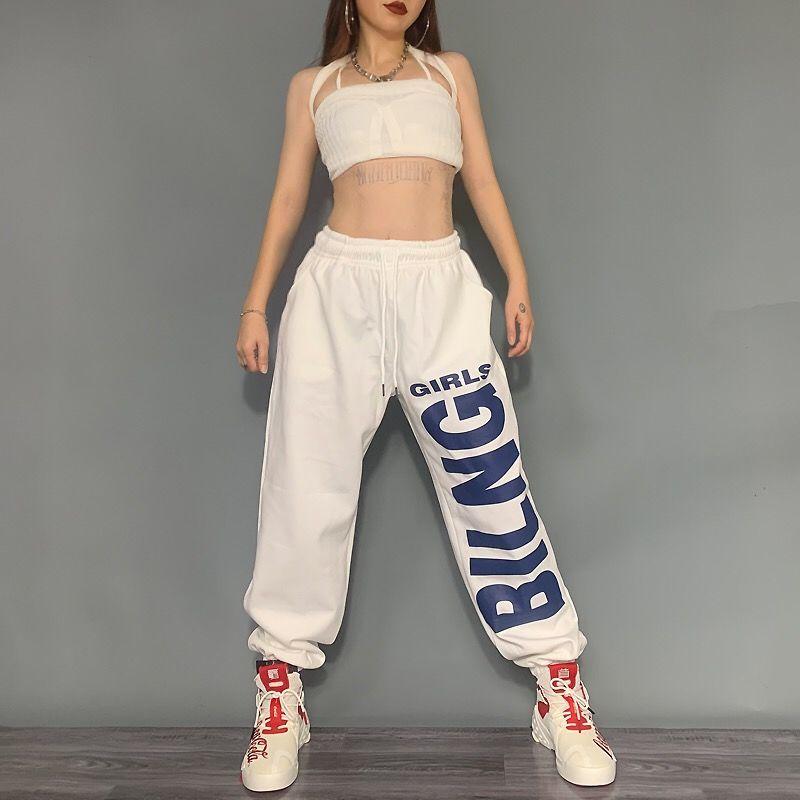 Casual Sports Pants Women Loose-fitting Feet Are Thin Hip-hop Pants Women Jazz Hip-hop Trousers Printing Tide Summer Thin Section