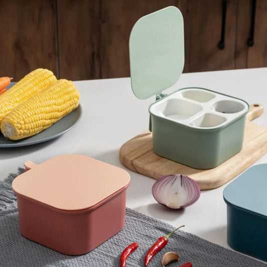 Home-kitchen Spices Seasoning Box Storage Box Multi-box Grid with A Spoon Seasoning Box