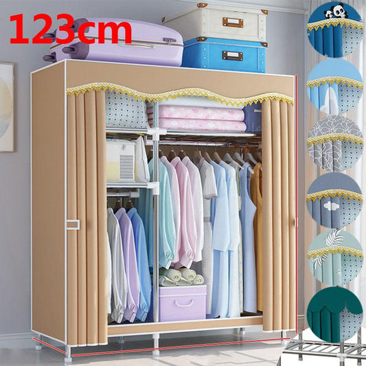 123cm Long Waterproof Clothes Rack 20mm Stainless Steel Storage Rack Cabinet Modern Coat Hanger