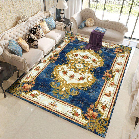 European-style Living Room Carpet Coffee Table Blanket Simple Modern Home Bedroom Room Full of Sofa Floor Mats Can Be Machine Washable Custom