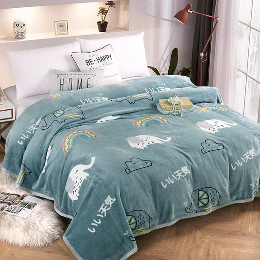 Coral Fleece Soft Blanket on The Bed Double-sided Plus Fleece To Keep Warm Breathable Plush Bedspread Bed Sheet Sofa Decoration Blanket Nap Blanket