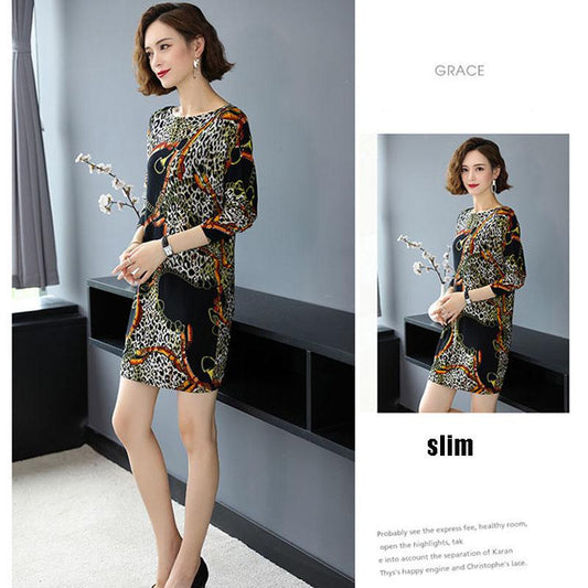 High-end Mid-length Cashmere Sweater Women's Printed Pullover Sweater Autumn Winter Slim Plus Size Bottoming Wool Sweater Outwear