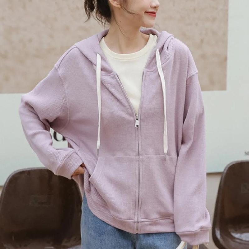 Hoodies Women Zipper Jackets Oversized Streetwear Harajuku Hooded Sweatshirts Loose Casual Tracksuit Women Sport Shirt Autumn Winter Top Clothes