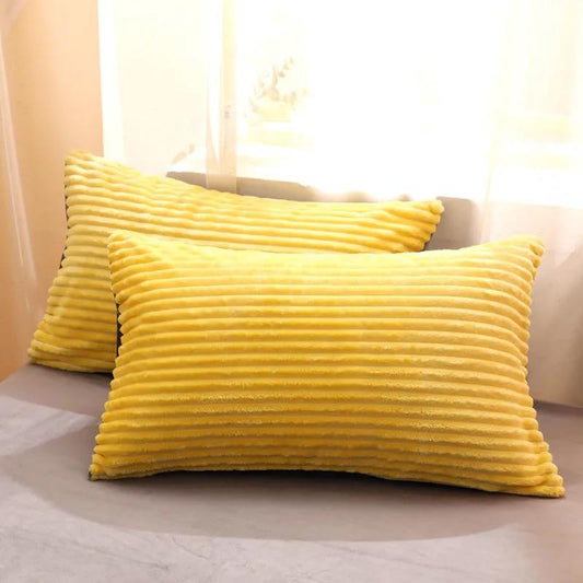 Double-sided Velvet Pillowcase Two-piece Crystal Velvet Pillowcase Single Double Bedroom Pillowcase Plush Warm Pillowcase