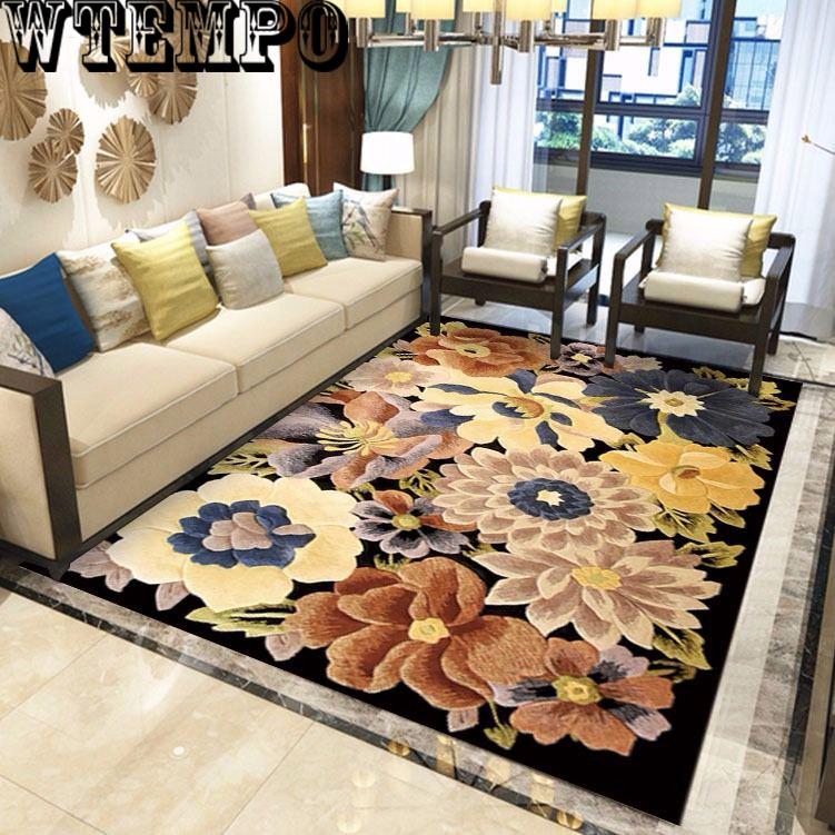 Pastoral style 3D carpet living room carpet coffee table mat bedroom carpet home European style mat